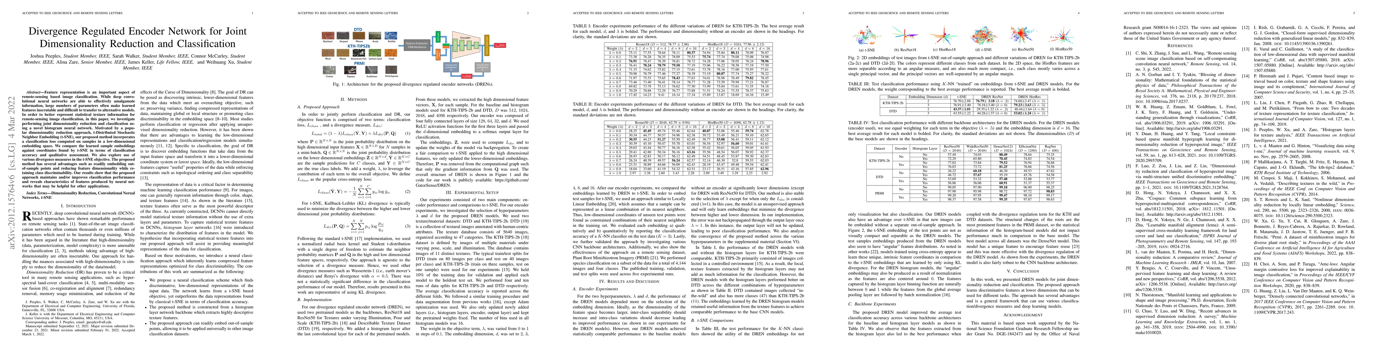 Thumbnail for Divergence Regulated Encoder Network for Joint Dimensionality Reduction
  and Classification