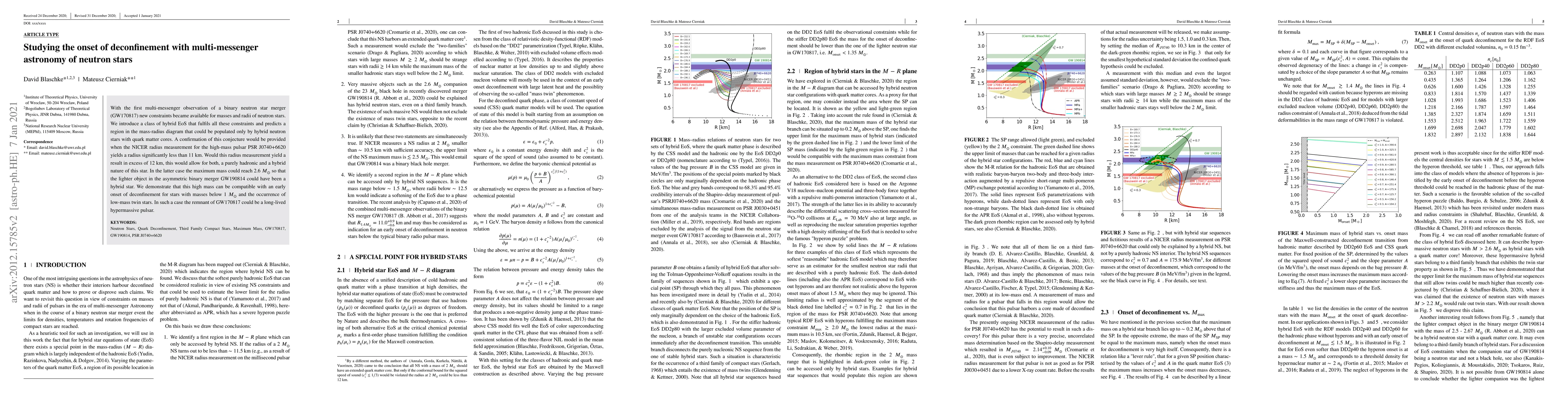 Thumbnail for Studying the onset of deconfinement with multi-messenger astronomy of
  neutron stars