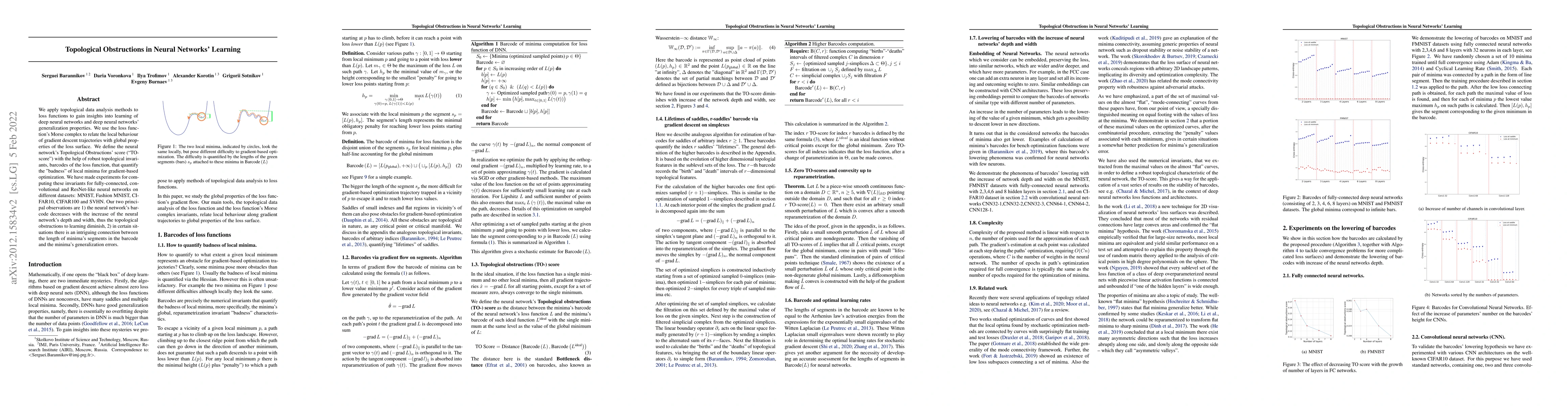 Thumbnail for Topological obstructions in neural networks learning