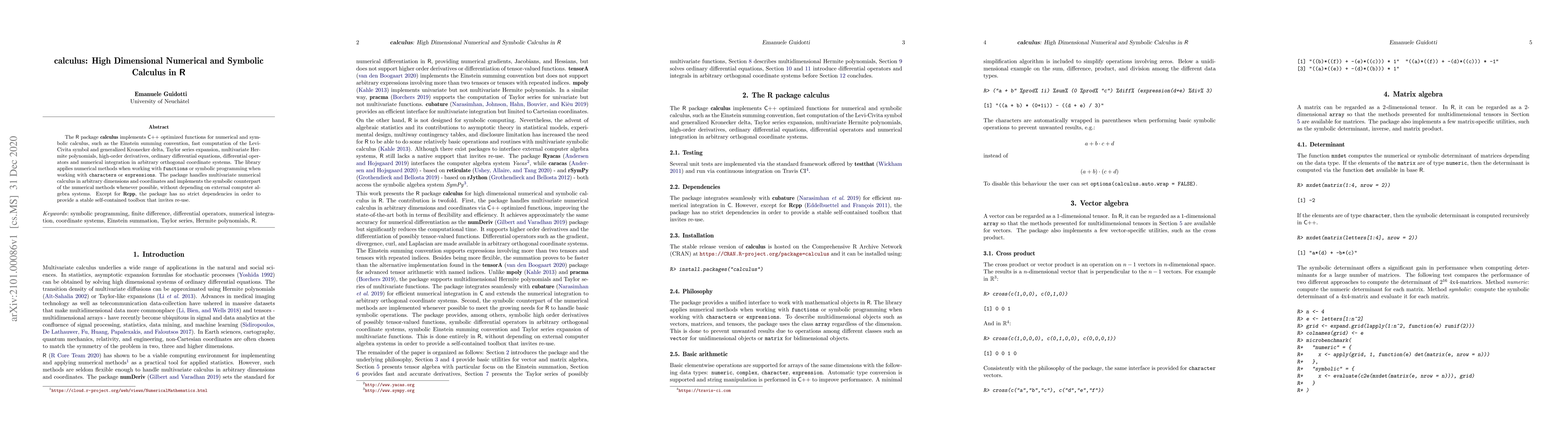 Thumbnail for calculus: High Dimensional Numerical and Symbolic Calculus in R