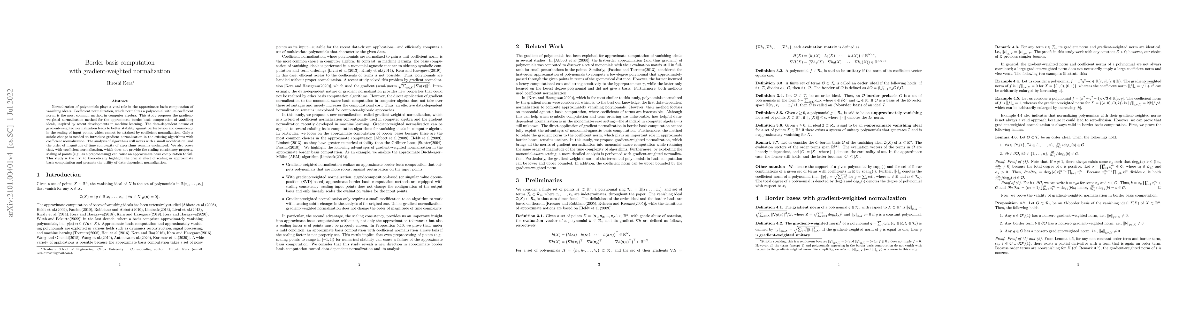 Thumbnail for Border basis computation with gradient-weighted normalization