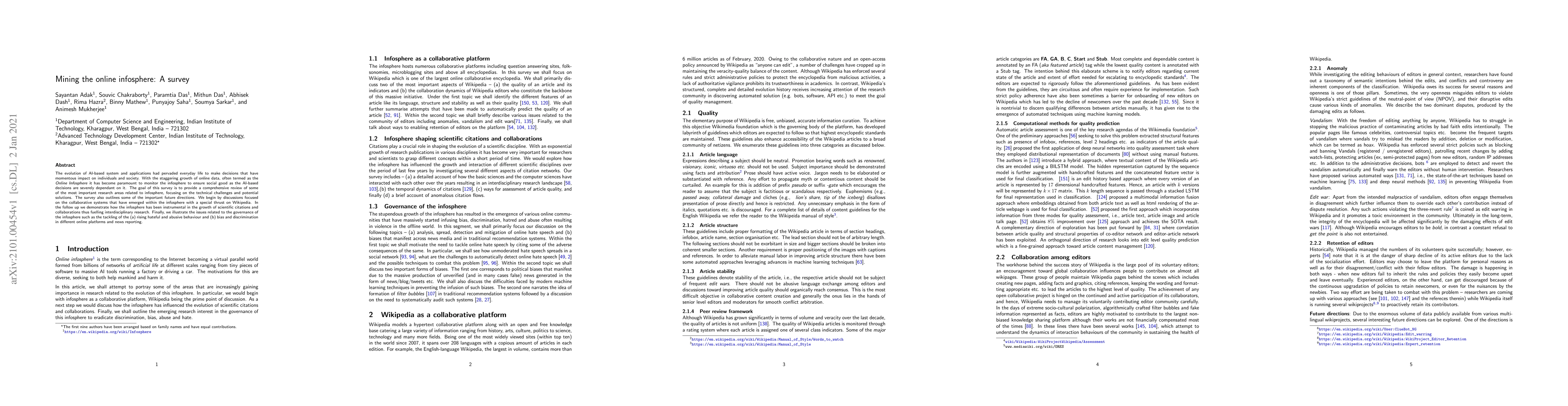 Thumbnail for Mining the online infosphere: A survey