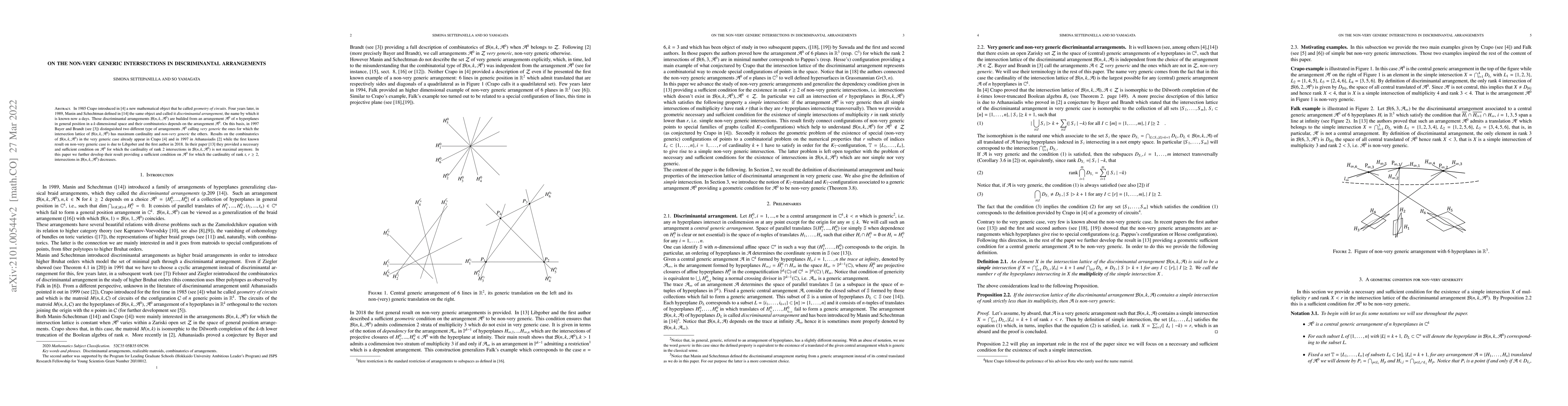 Thumbnail for On the non-very generic intersections in discriminantal arrangements