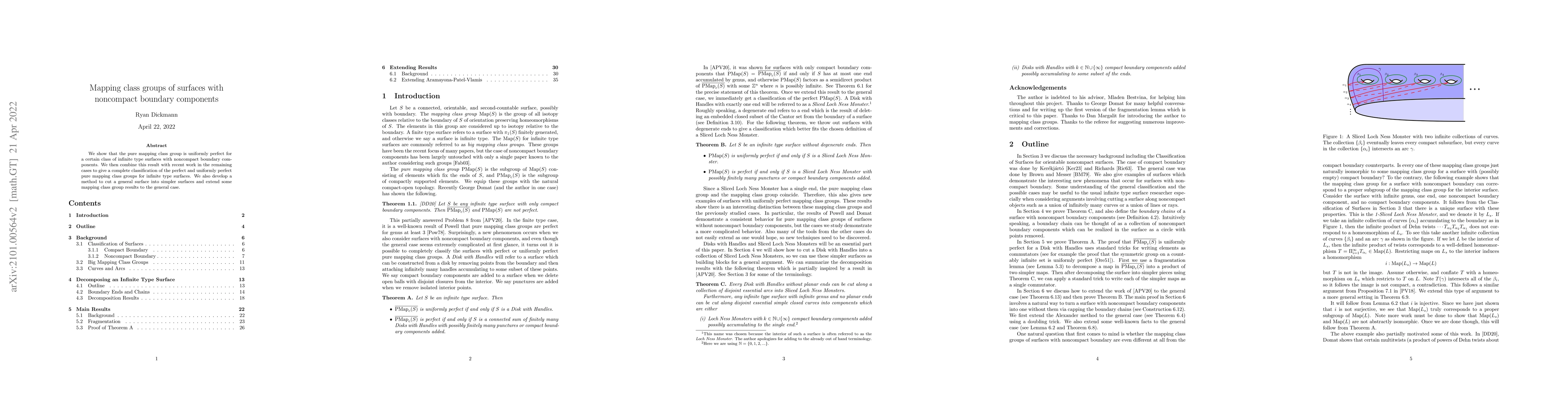 Thumbnail for Mapping class groups of surfaces with noncompact boundary components