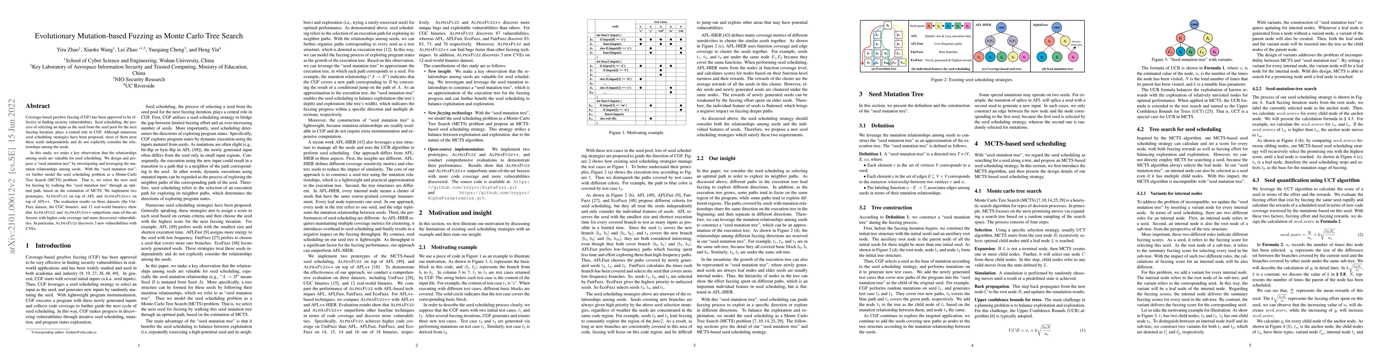 Thumbnail for Evolutionary Mutation-based Fuzzing as Monte Carlo Tree Search