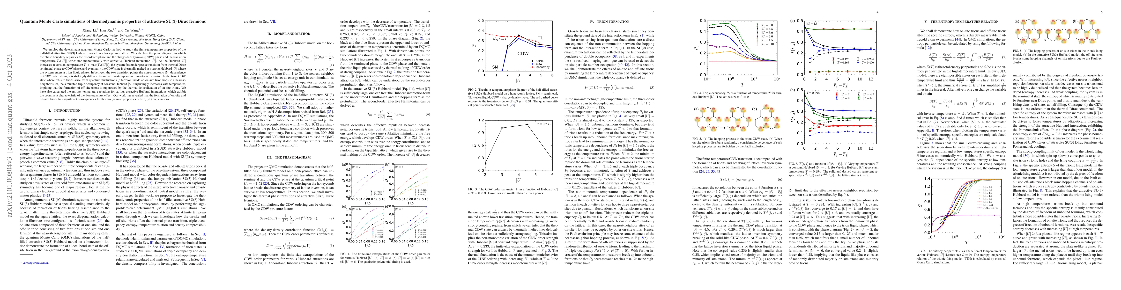 Thumbnail for Quantum Monte Carlo simulations of thermodynamic properties of
  attractive SU($3$) Dirac fermions