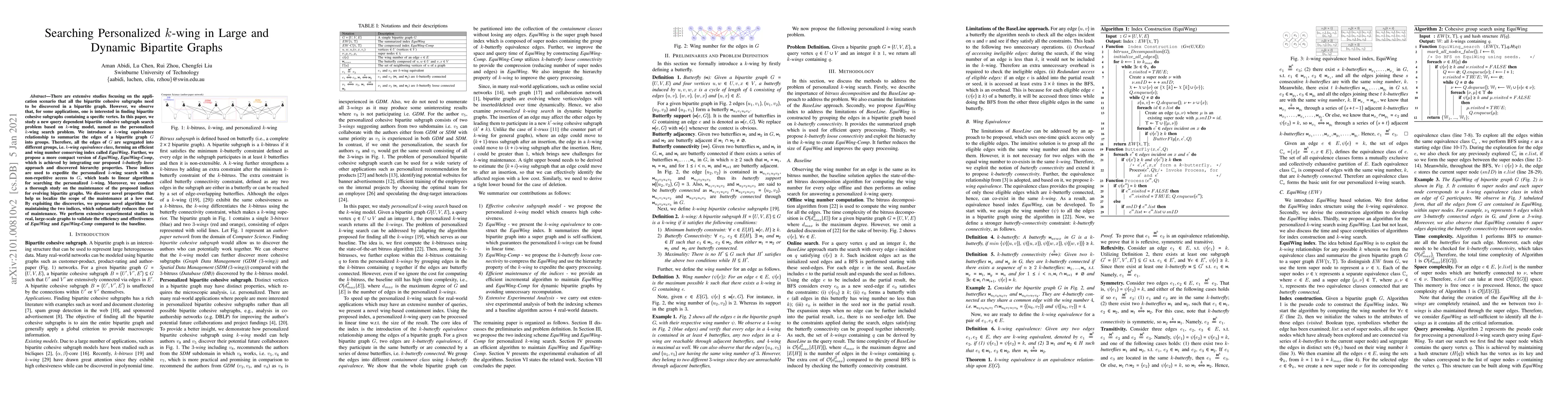 Thumbnail for Searching Personalized $k$-wing in Large and Dynamic Bipartite Graphs