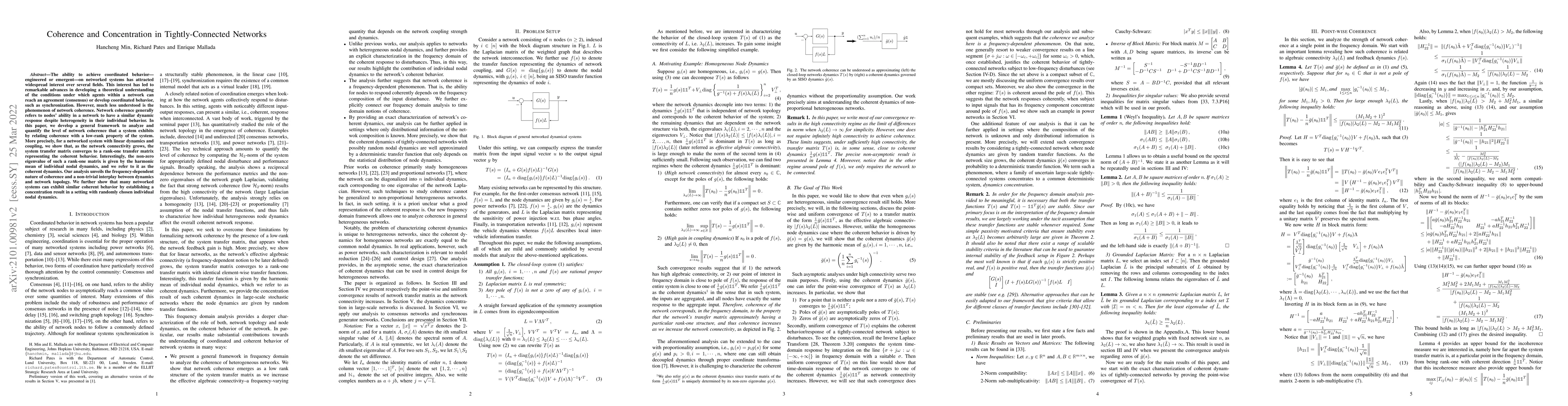 Thumbnail for Coherence and Concentration in Tightly-Connected Networks