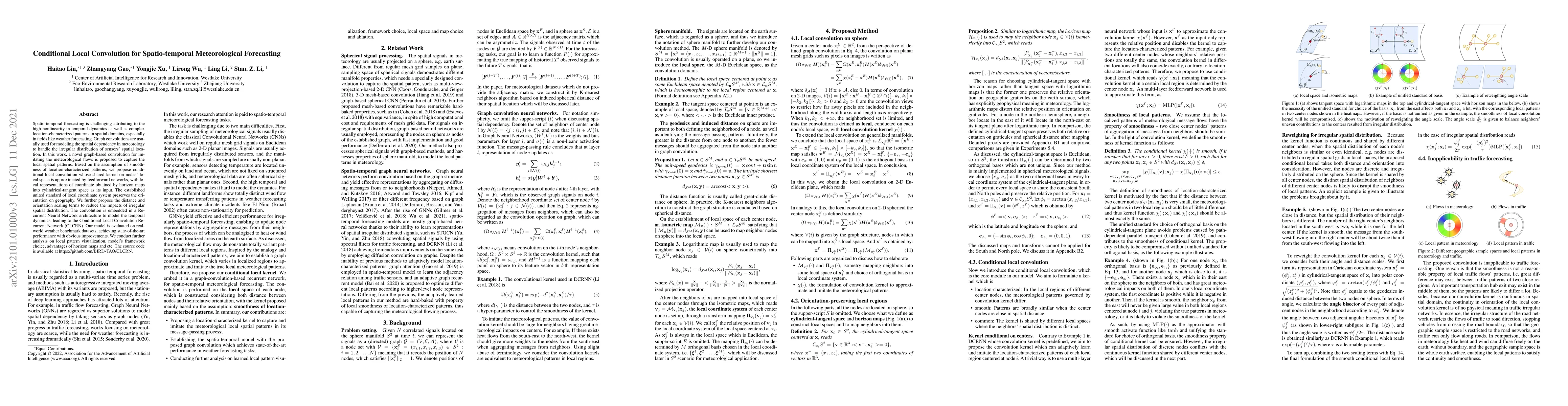 Thumbnail for Conditional Local Convolution for Spatio-temporal Meteorological
  Forecasting