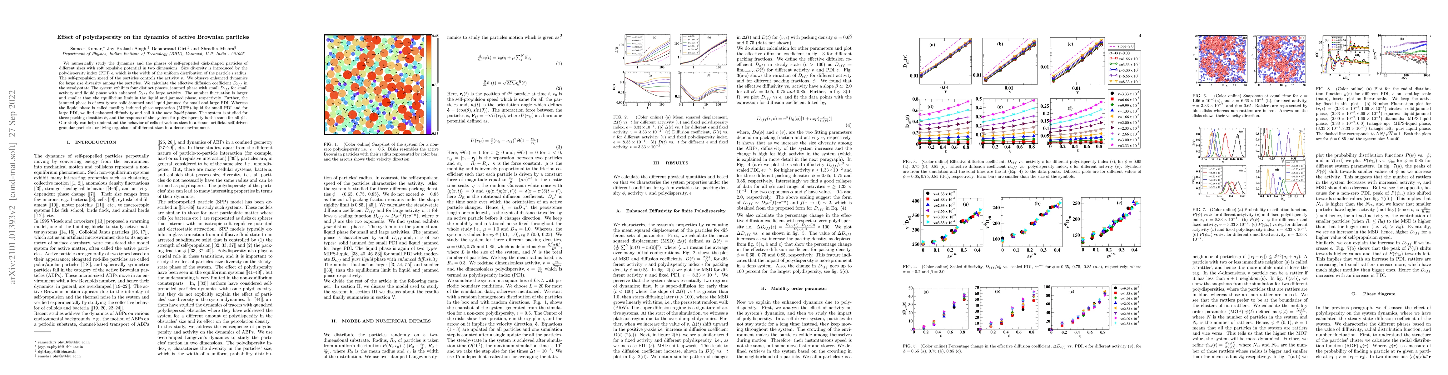 Thumbnail for Effect of polydispersity on the dynamics of active Brownian particles