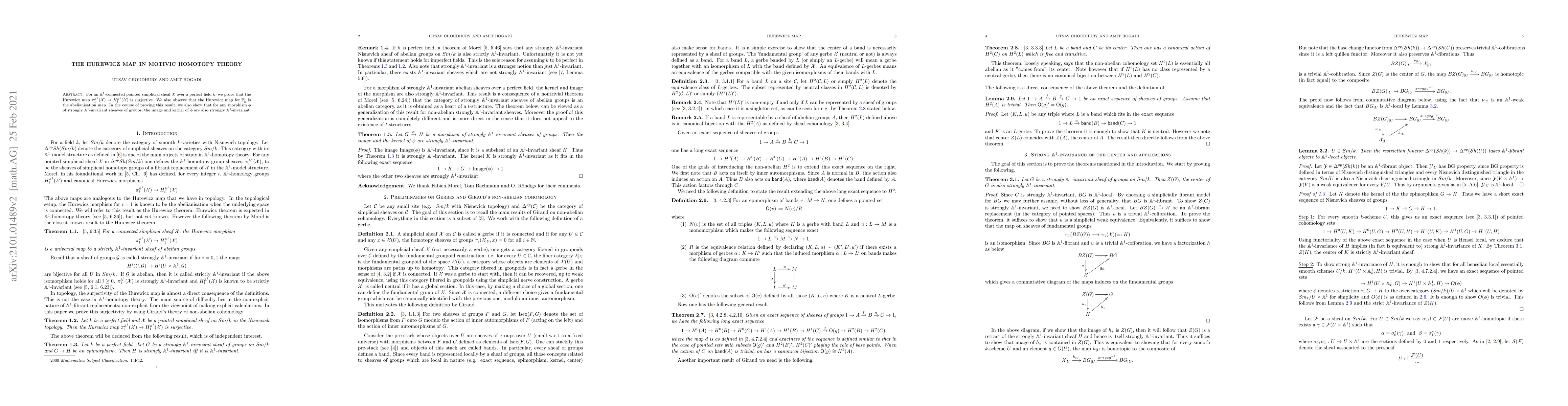 Thumbnail for The Hurewicz map in motivic homotopy theory