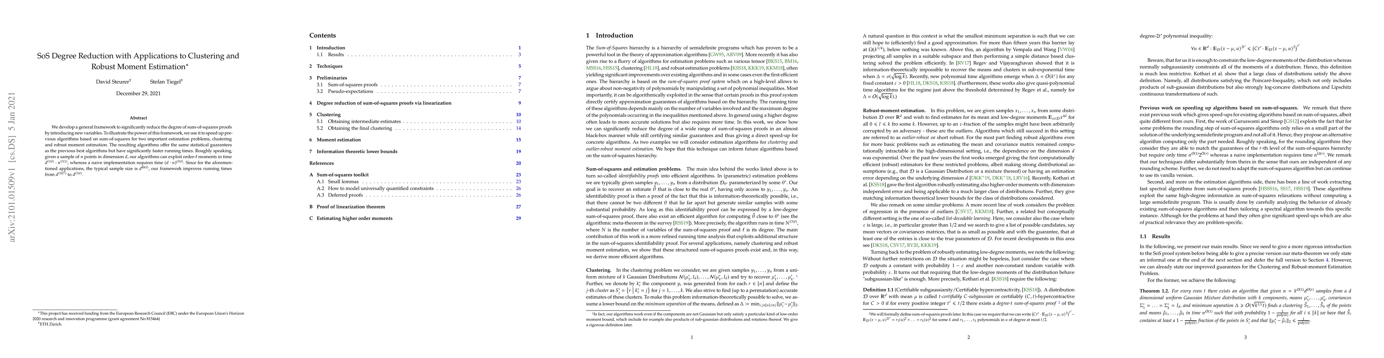 Thumbnail for SoS Degree Reduction with Applications to Clustering and Robust Moment
  Estimation