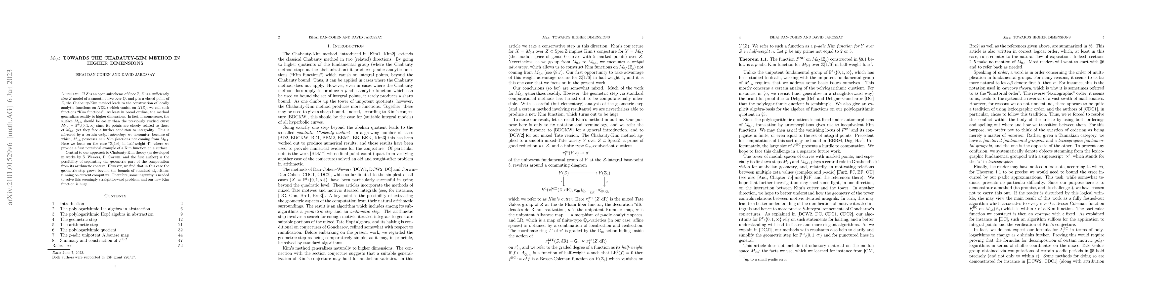 Thumbnail for $M_{0,5}$: Towards the Chabauty-Kim method in higher dimensions