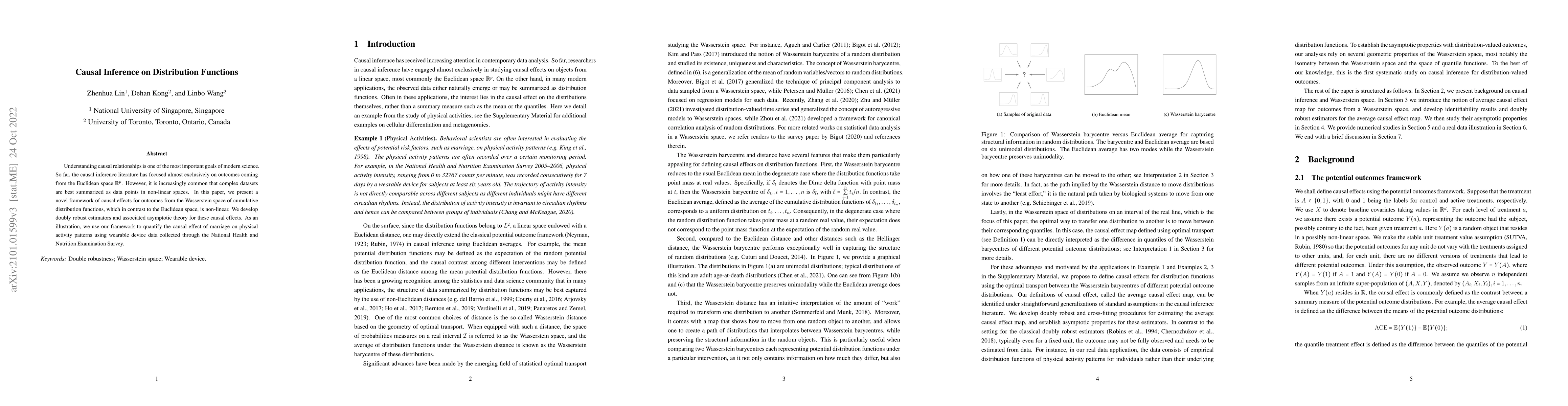 Thumbnail for Causal Inference on Distribution Functions