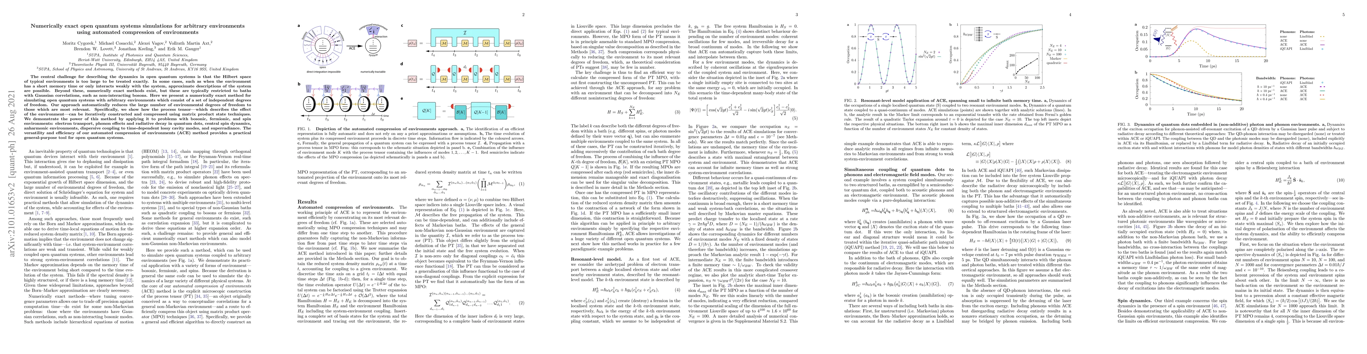 Thumbnail for Numerically exact open quantum systems simulations for arbitrary
  environments using automated compression of environments