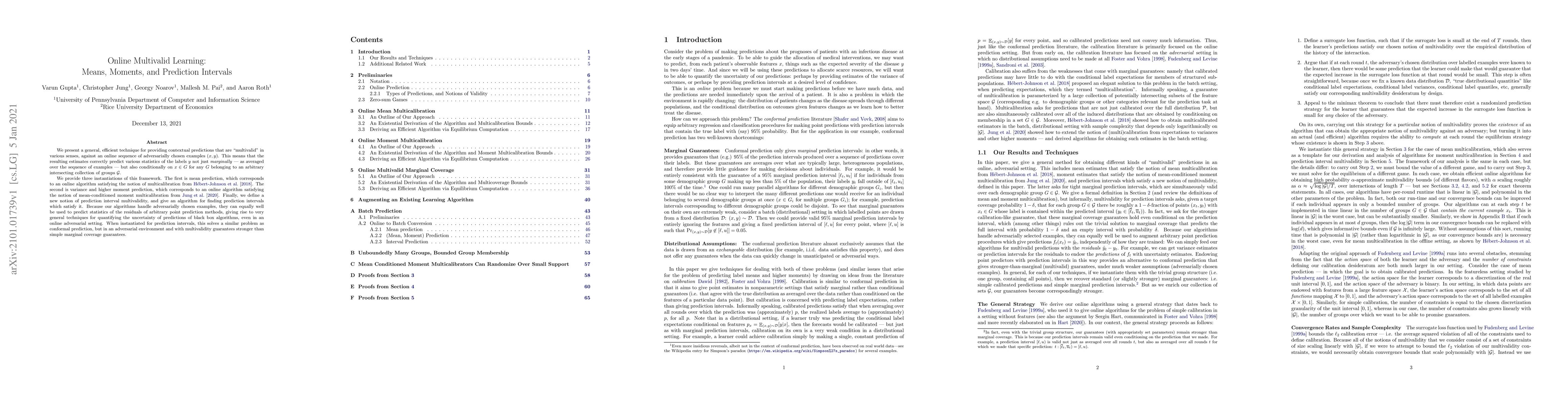 Thumbnail for Online Multivalid Learning: Means, Moments, and Prediction Intervals