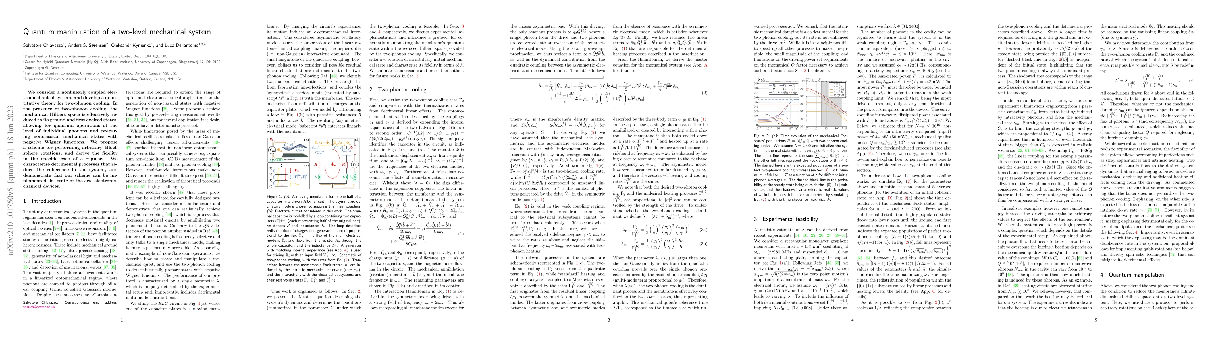Thumbnail for Quantum manipulation of a two-level mechanical system