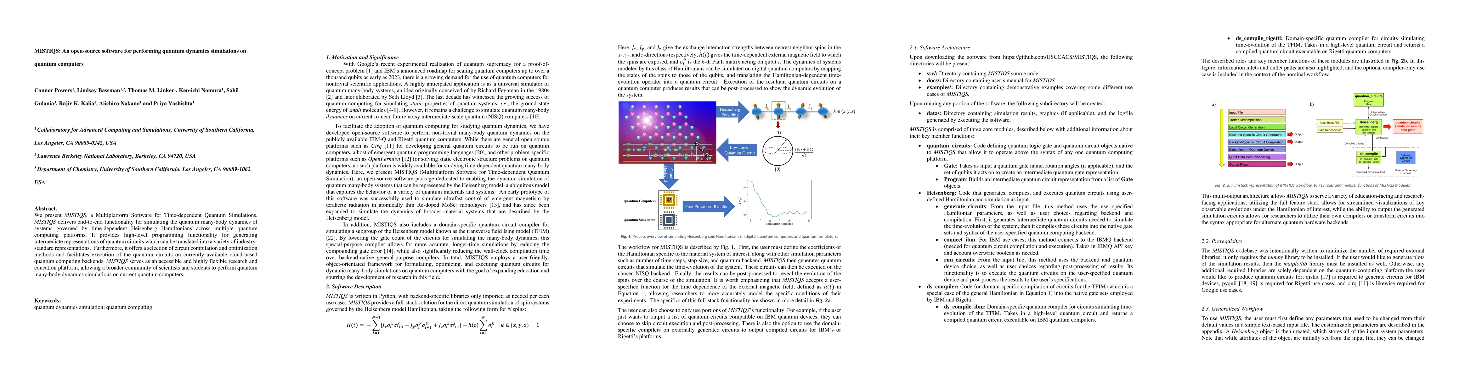Thumbnail for MISTIQS: An open-source software for performing quantum dynamics
  simulations on quantum computers