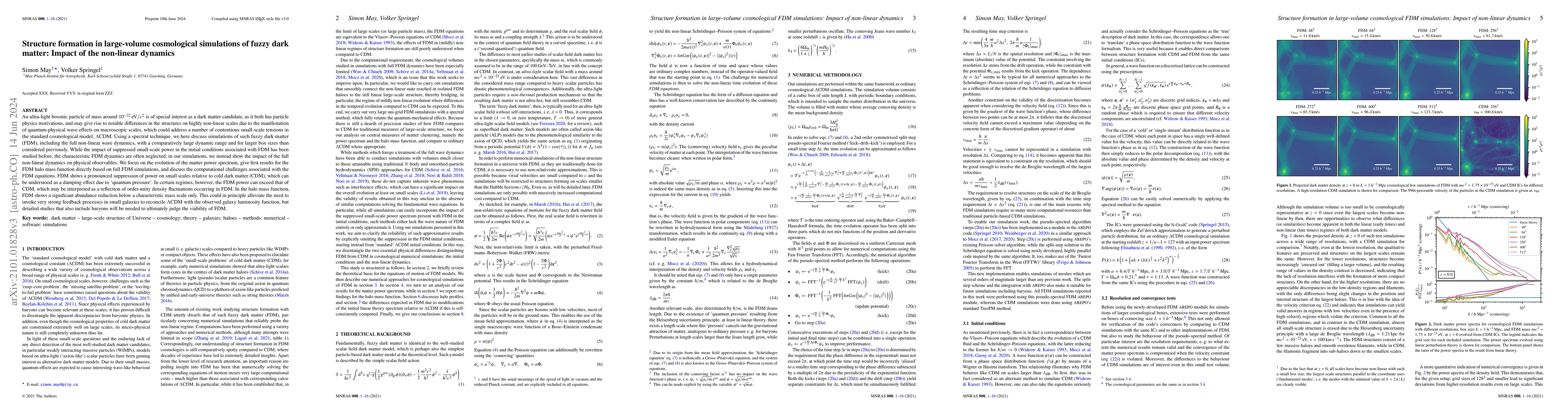Thumbnail for Structure formation in large-volume cosmological simulations of fuzzy
  dark matter: Impact of the non-linear dynamics