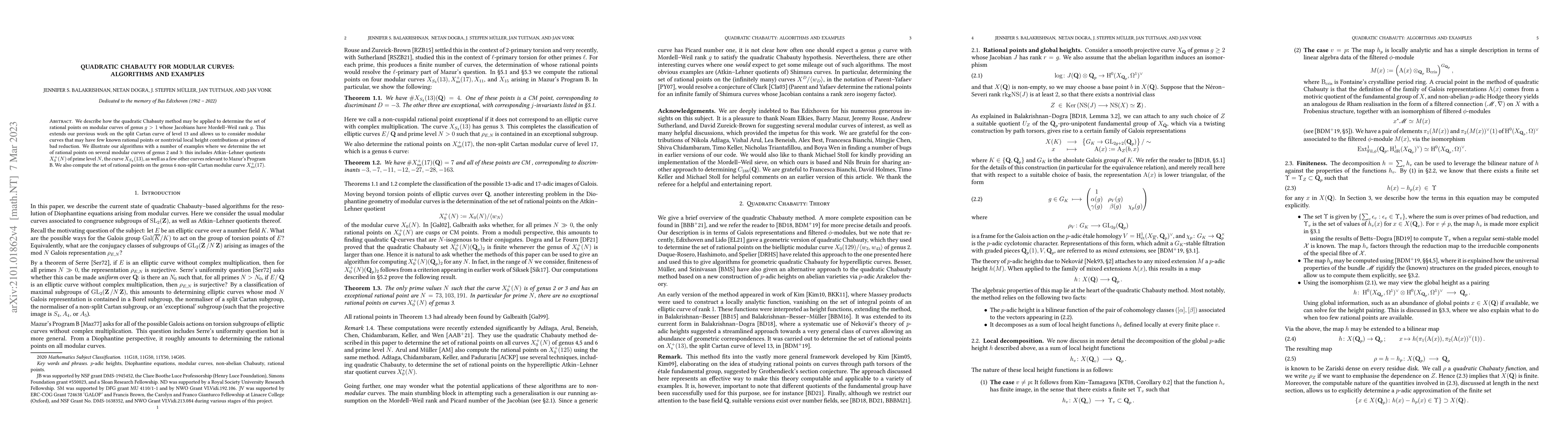 Thumbnail for Quadratic Chabauty for modular curves: Algorithms and examples