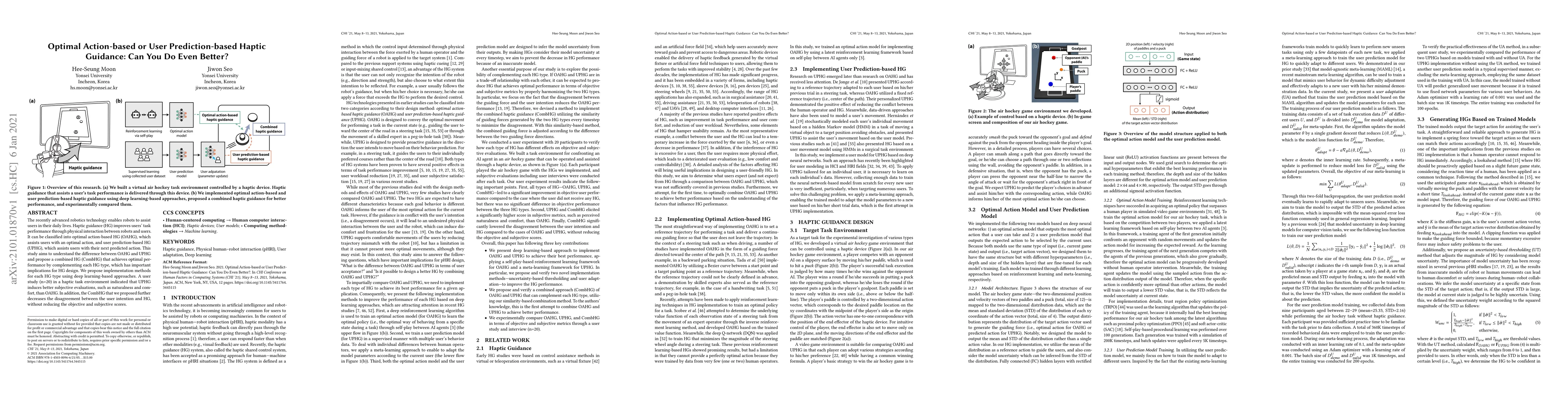 Thumbnail for Optimal Action-based or User Prediction-based Haptic Guidance: Can You
  Do Even Better?