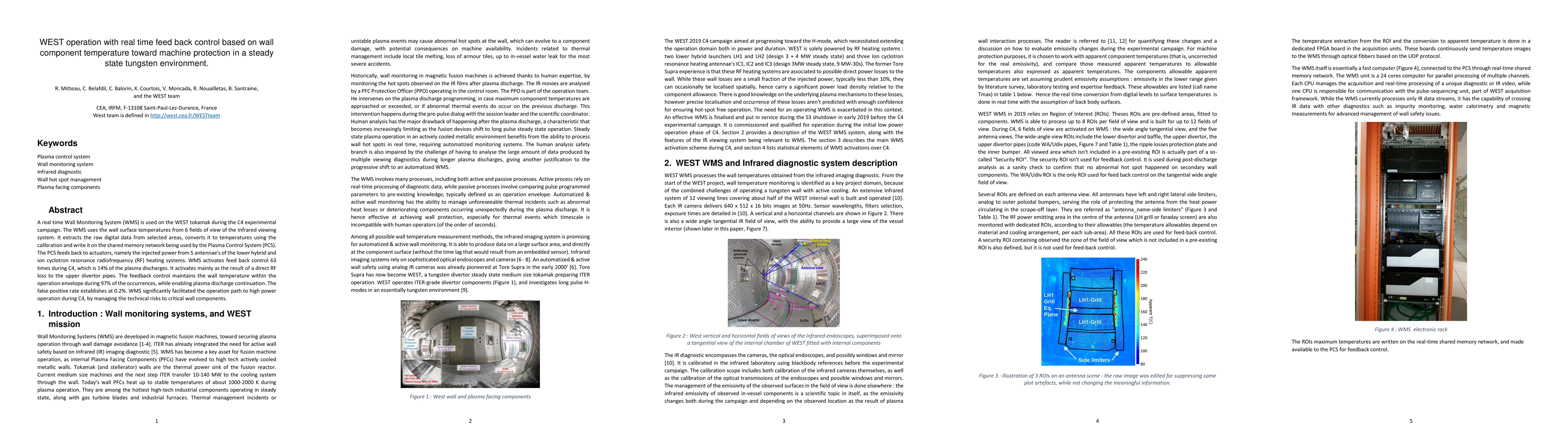 Thumbnail for WEST operation with real time feed back control based on wall component
  temperature toward machine protection in a steady state tungsten environment