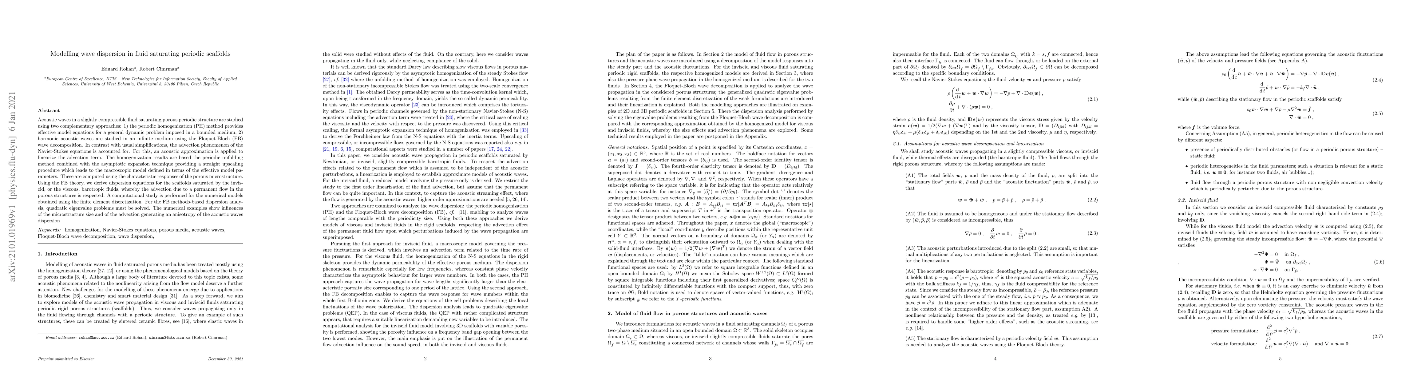 Thumbnail for Modelling wave dispersion in fluid saturating periodic scaffolds