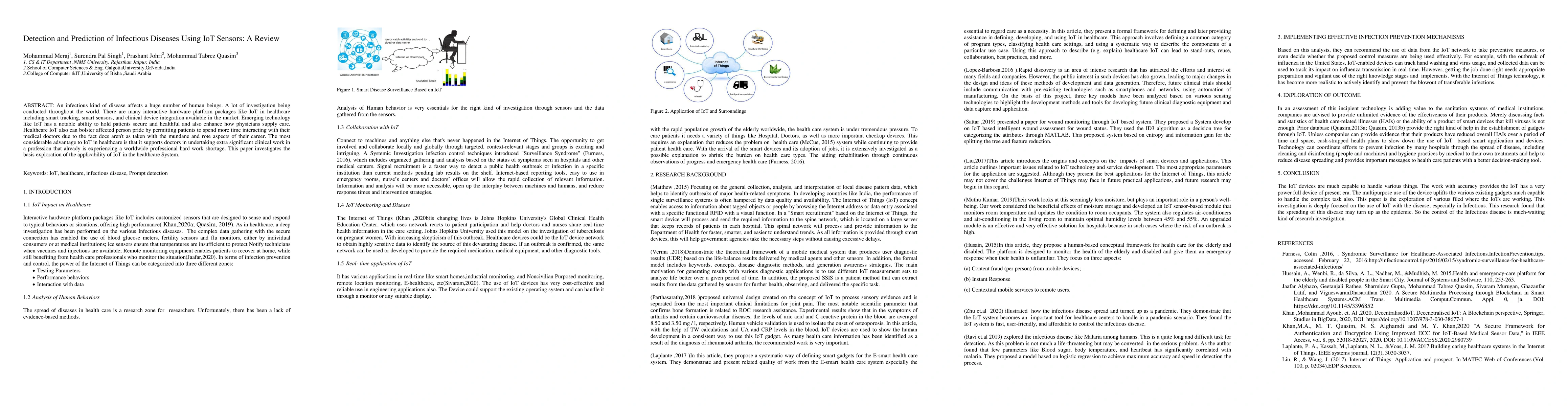 Thumbnail for Detection and Prediction of Infectious Diseases Using IoT Sensors: A
  Review
