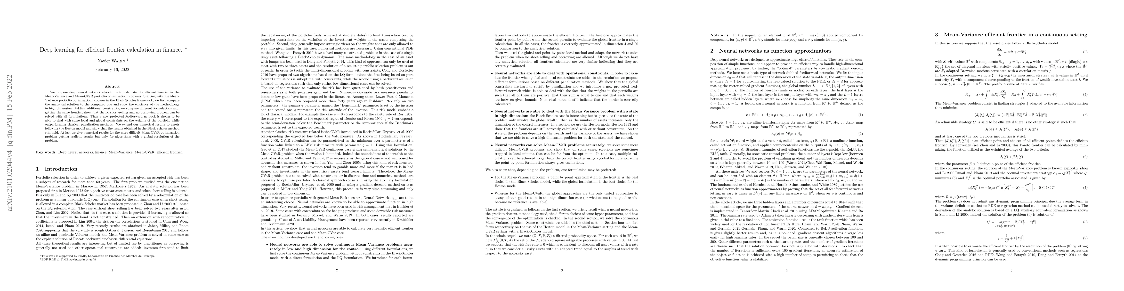 Thumbnail for Deep learning for efficient frontier calculation in finance