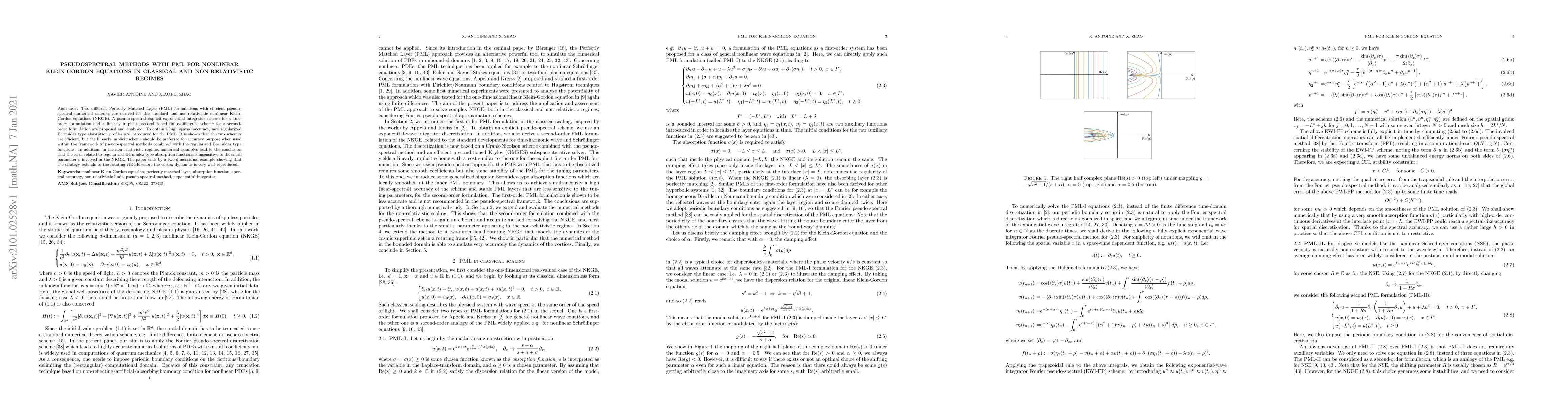 Thumbnail for Pseudospectral methods with PML for nonlinear Klein-Gordon equations in
  classical and non-relativistic regimes