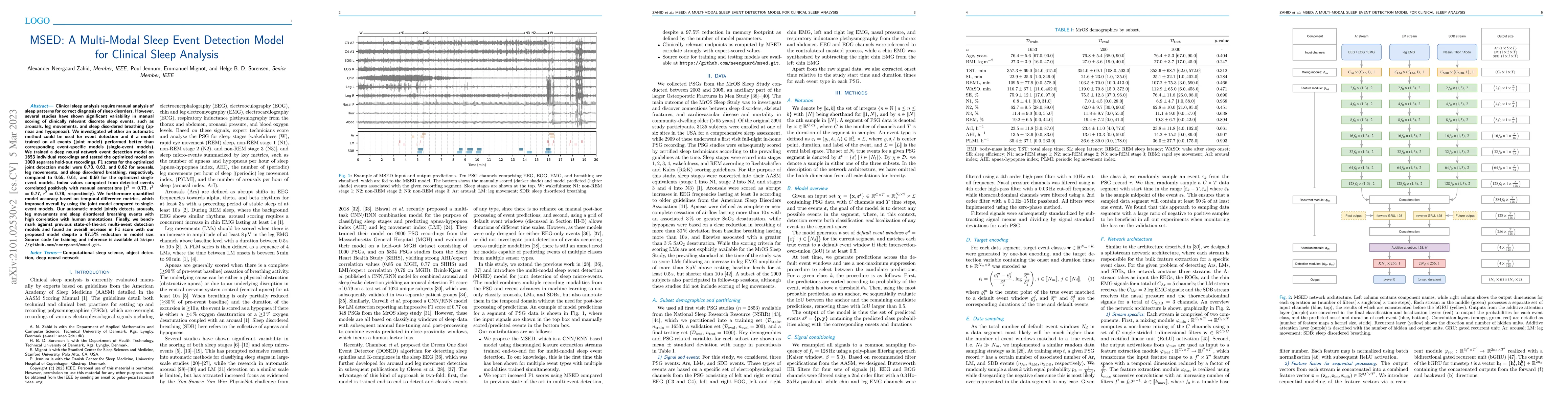 Thumbnail for MSED: a multi-modal sleep event detection model for clinical sleep
  analysis