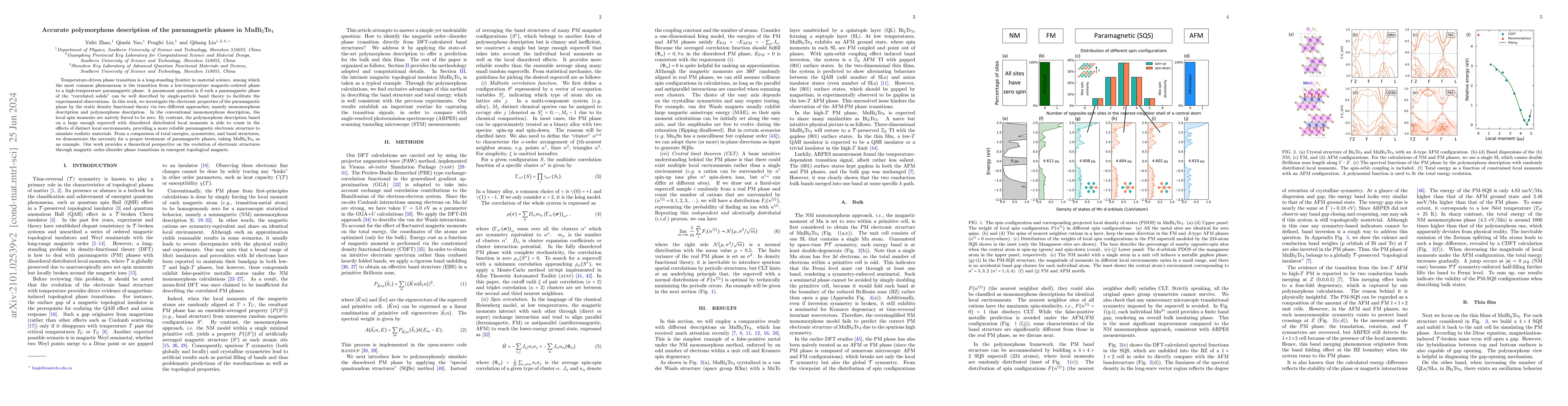 Thumbnail for Accurate polymorphous description of the paramagnetic phases in
  MnBi$_{2}$Te$_{4}$