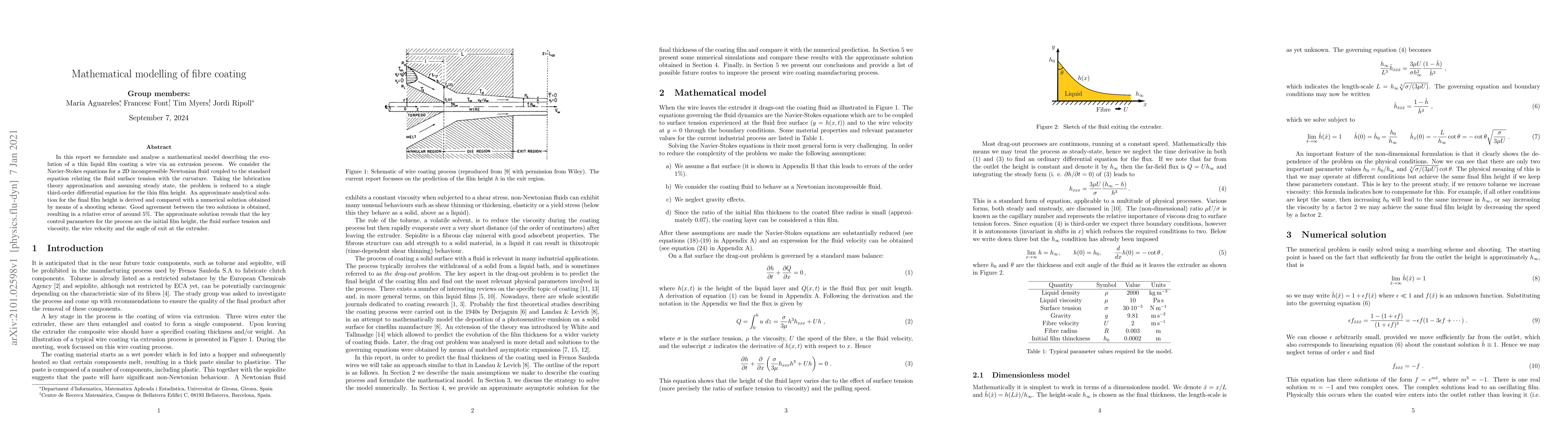 Thumbnail for Mathematical modelling of fibre coating