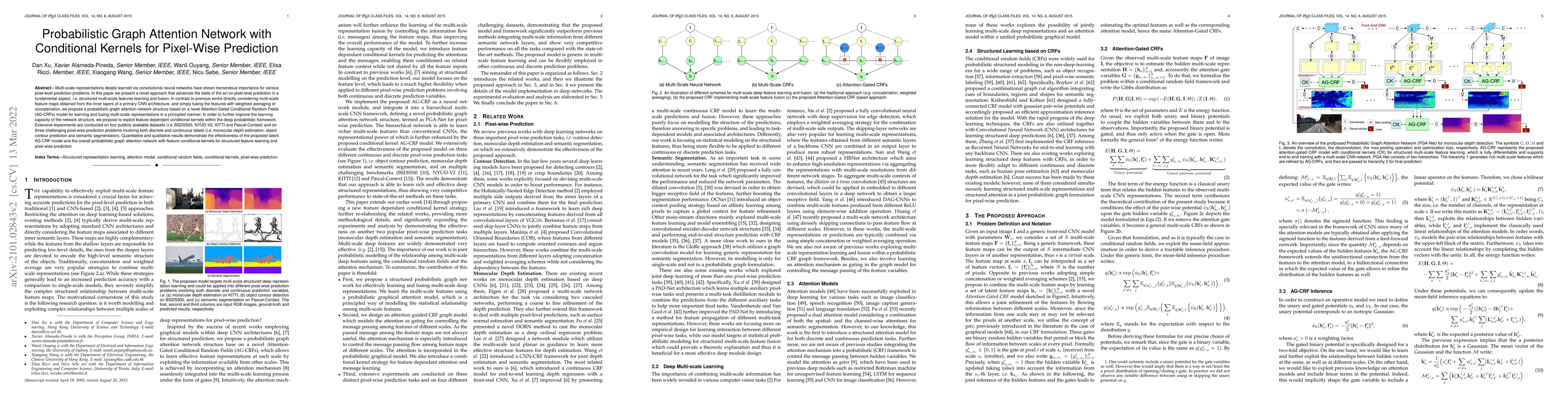 Thumbnail for Probabilistic Graph Attention Network with Conditional Kernels for
  Pixel-Wise Prediction
