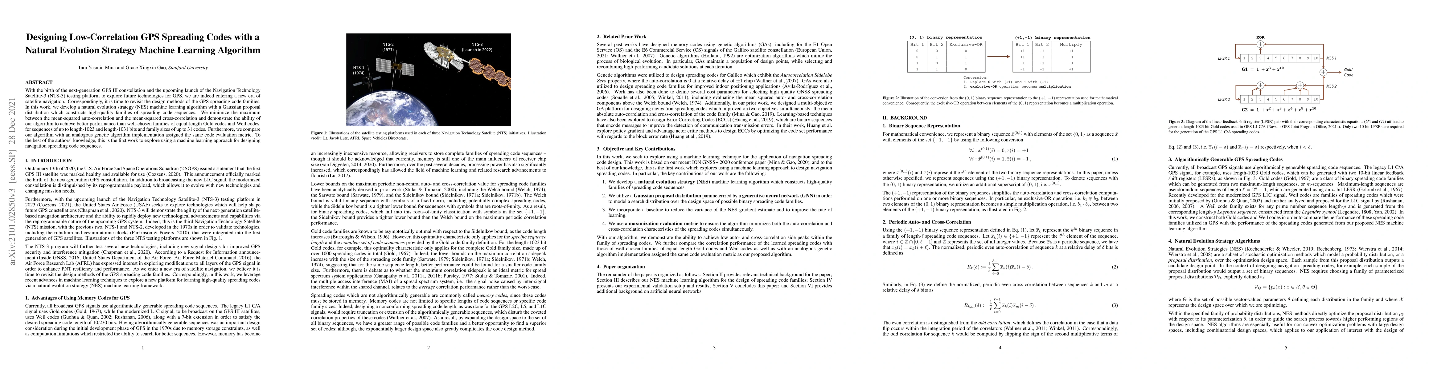Thumbnail for Designing Low-Correlation GPS Spreading Codes with a Natural Evolution
  Strategy Machine Learning Algorithm