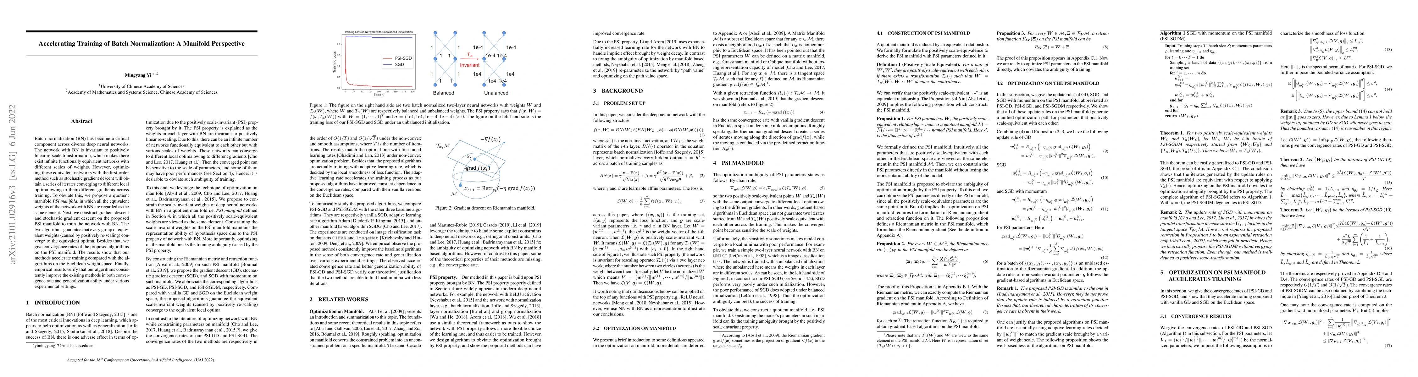 Thumbnail for Accelerating Training of Batch Normalization: A Manifold Perspective