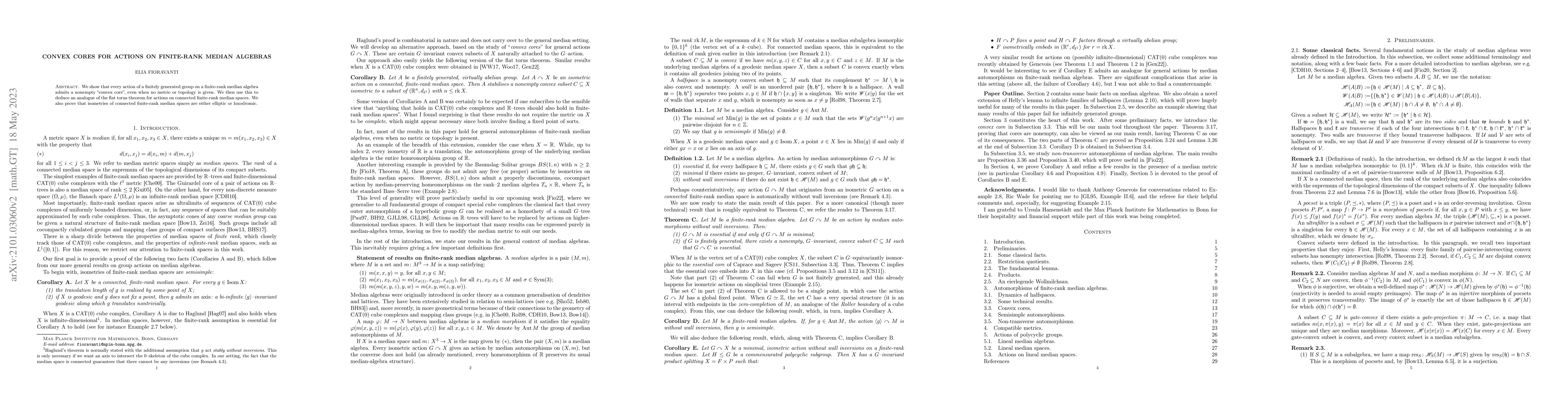 Thumbnail for Convex cores for actions on finite-rank median algebras