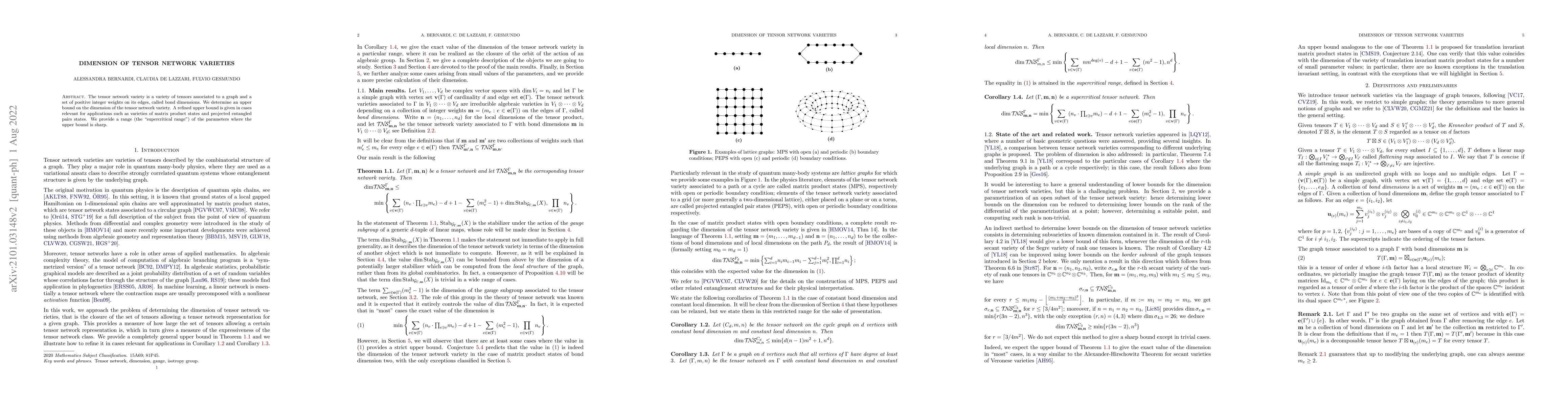 Thumbnail for Dimension of Tensor Network varieties