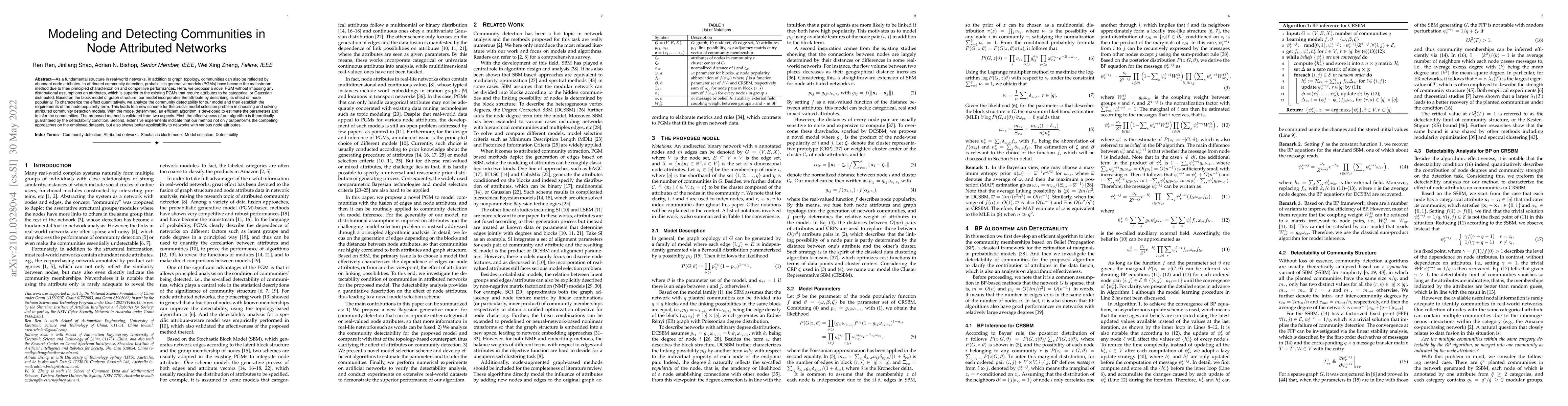 Thumbnail for Modeling and Detecting Communities in Node Attributed Networks