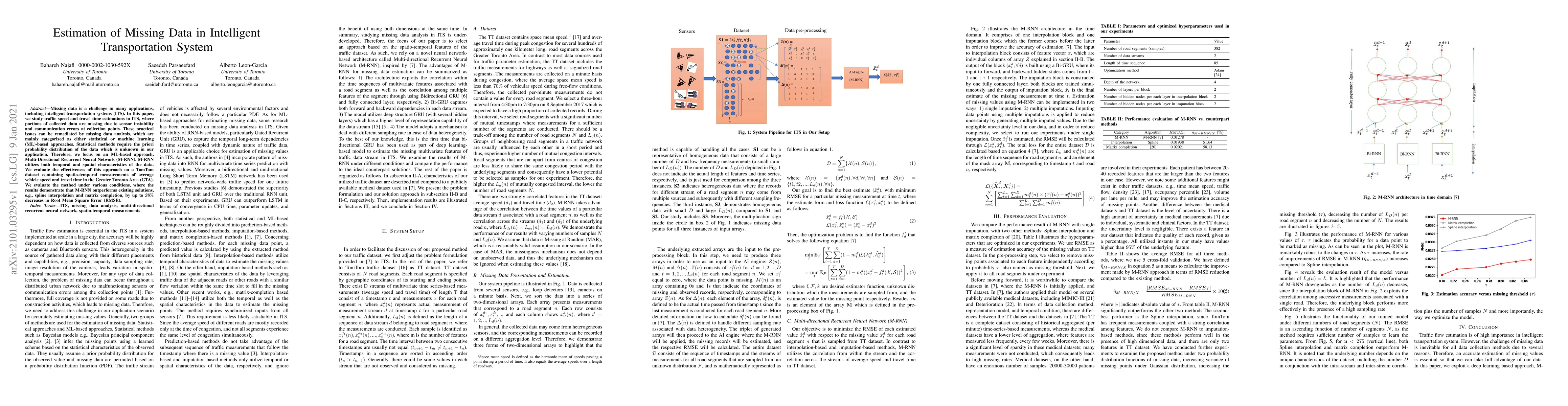 Thumbnail for Estimation of Missing Data in Intelligent Transportation System