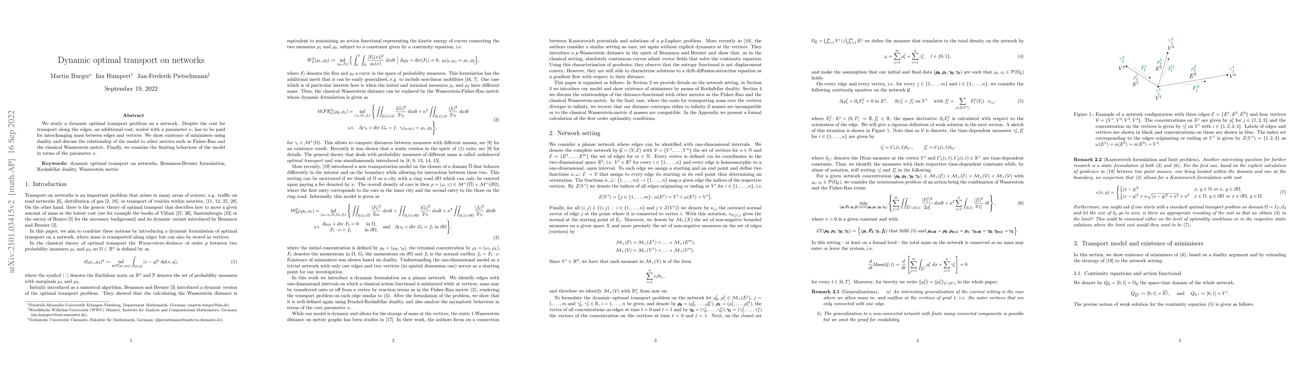 Thumbnail for Dynamic optimal transport on networks