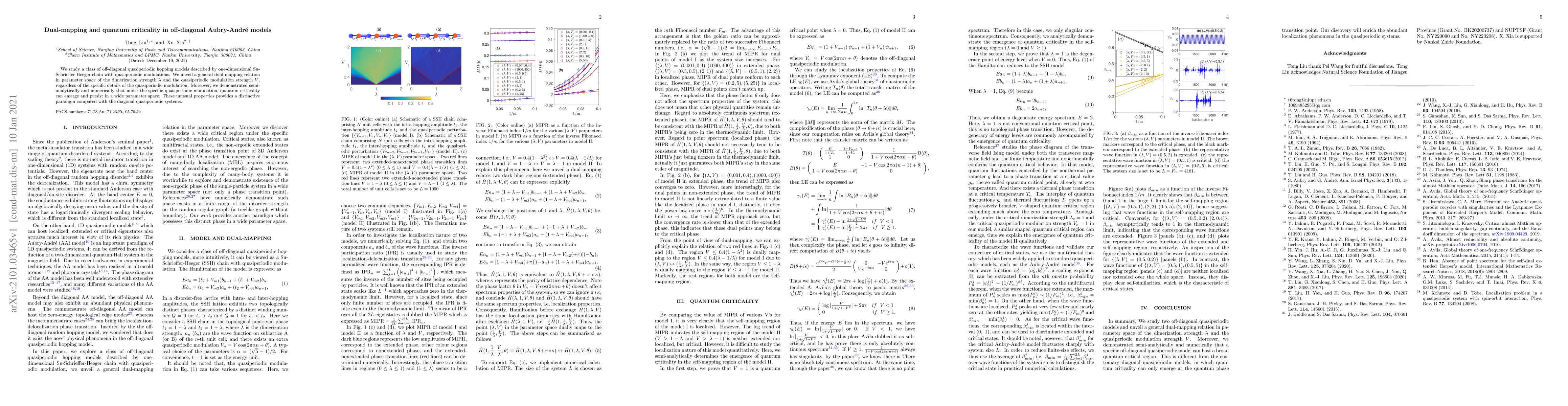 Thumbnail for Dual-mapping and quantum criticality in off-diagonal Aubry-Andr\'{e}
  models