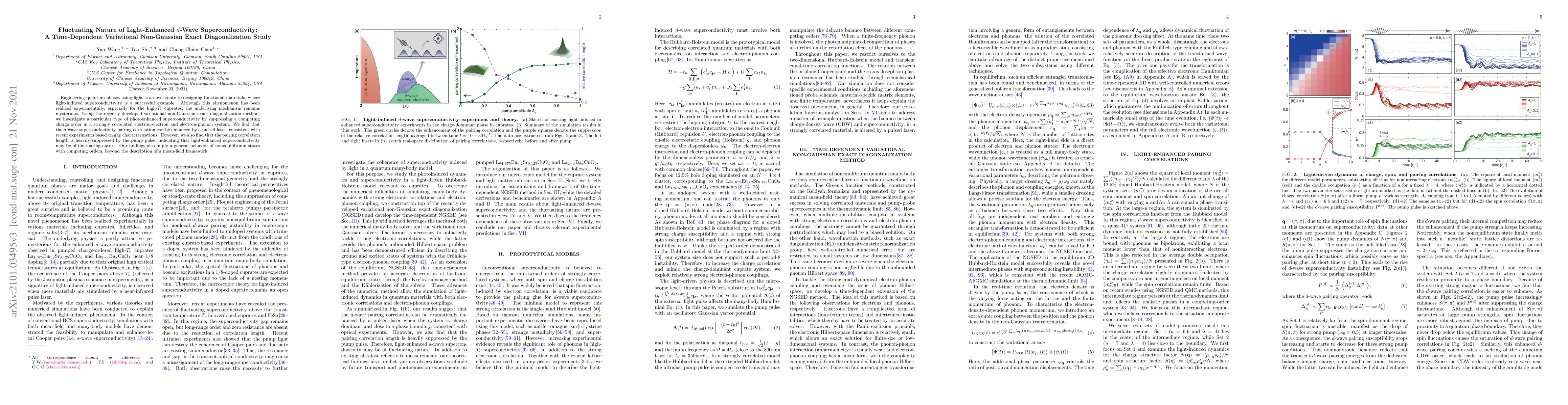 Thumbnail for Fluctuating Nature of Light-Enhanced $d$-Wave Superconductivity: A
  Time-Dependent Variational Non-Gaussian Exact Diagonalization Study