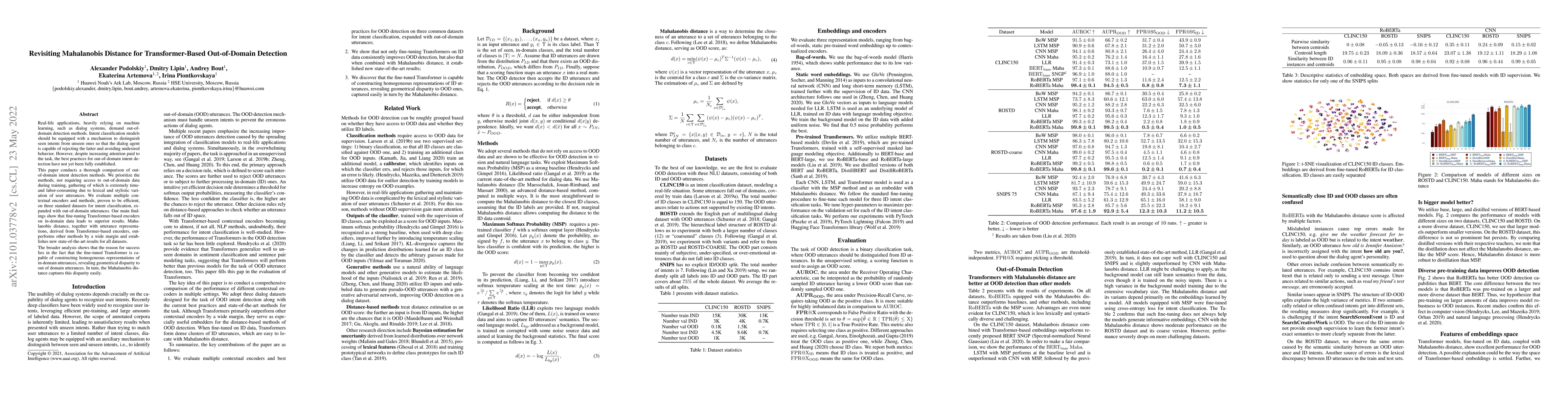 Thumbnail for Revisiting Mahalanobis Distance for Transformer-Based Out-of-Domain
  Detection