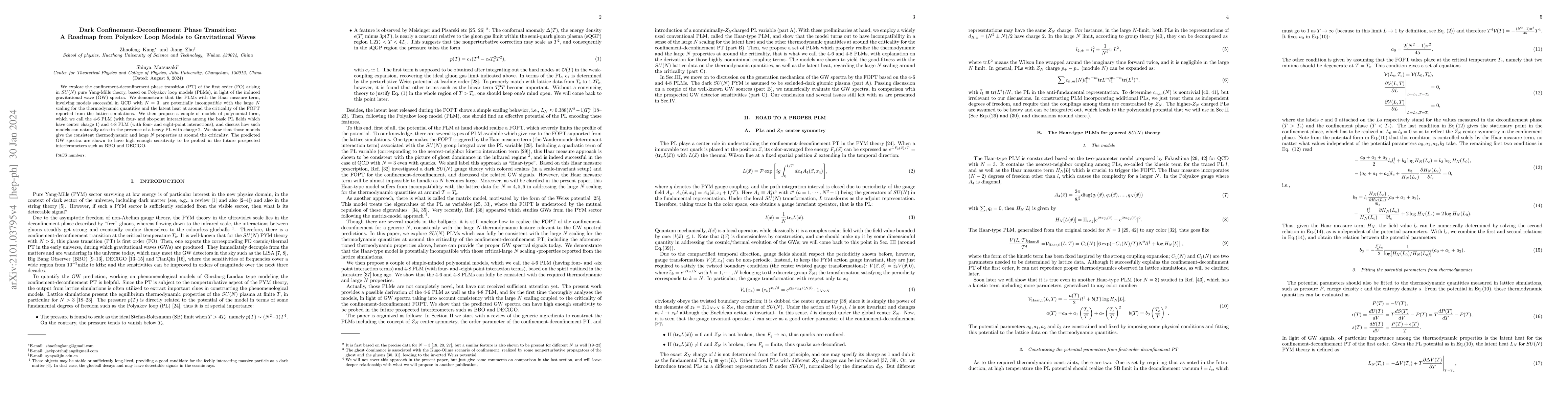 Thumbnail for Dark Confinement-Deconfinement Phase Transition: A Roadmap from Polyakov
  Loop Models to Gravitational Waves