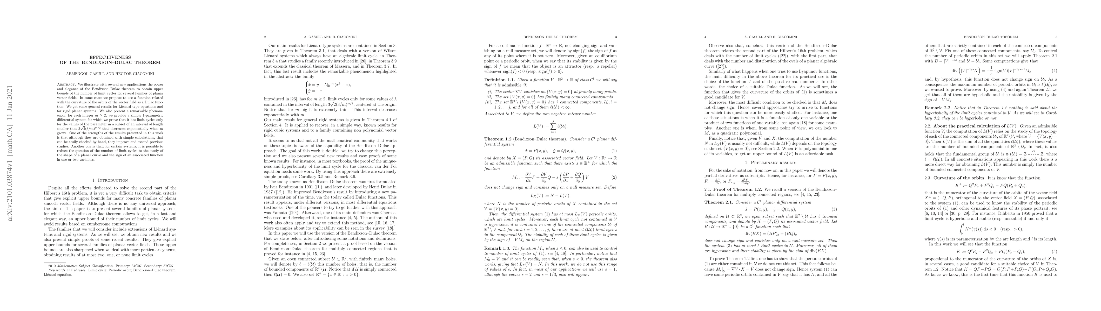 Thumbnail for Effectiveness of the Bendixson-Dulac theorem
