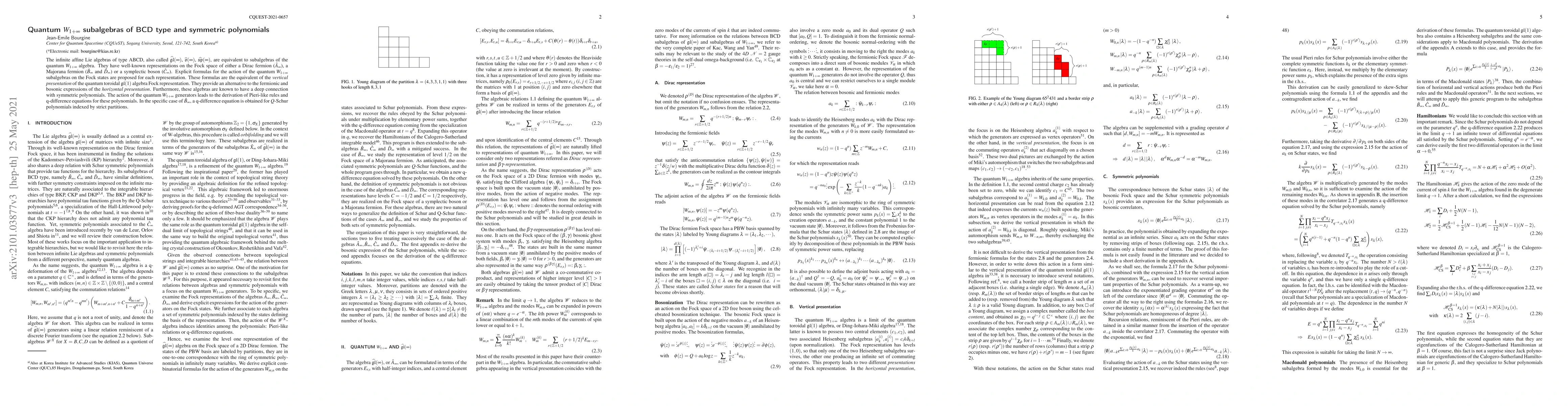 Thumbnail for Quantum $W_{1+\infty}$ subalgebras of BCD type and symmetric polynomials