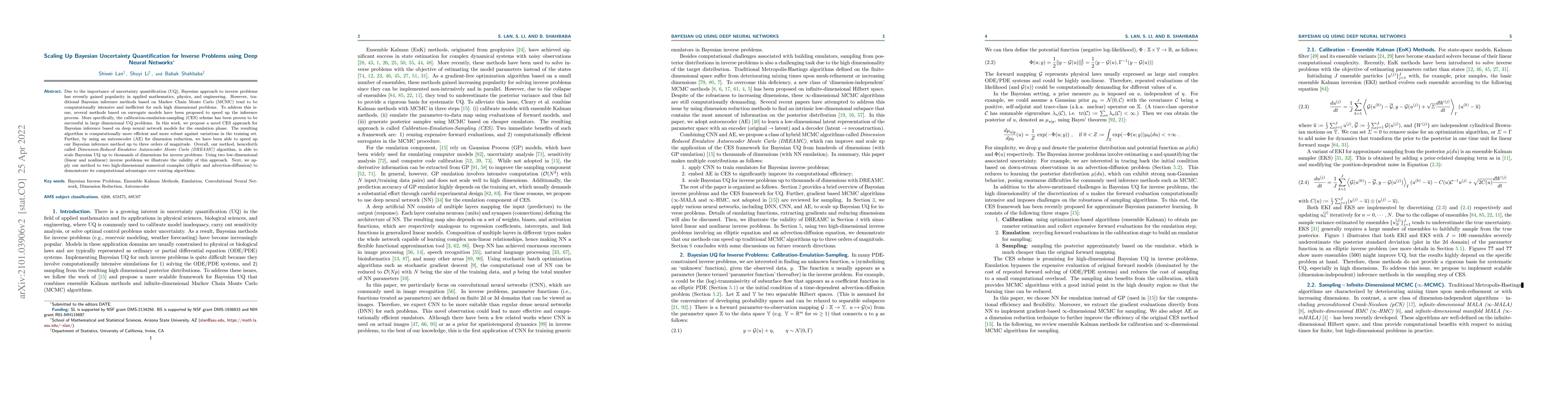 Thumbnail for Scaling Up Bayesian Uncertainty Quantification for Inverse Problems
  using Deep Neural Networks