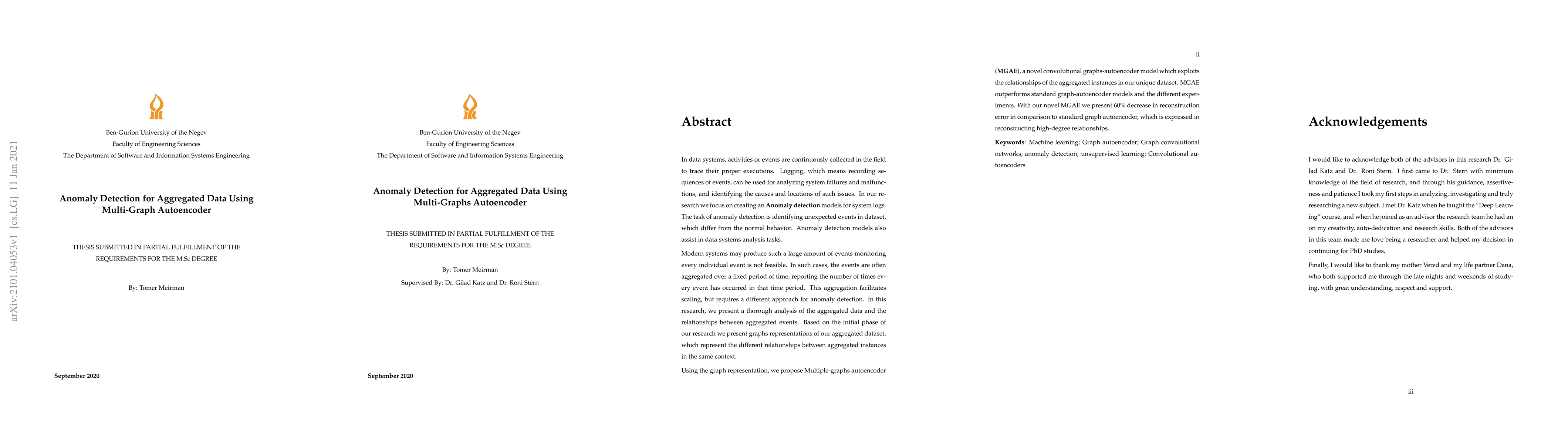 Thumbnail for Anomaly Detection for Aggregated Data Using Multi-Graph Autoencoder