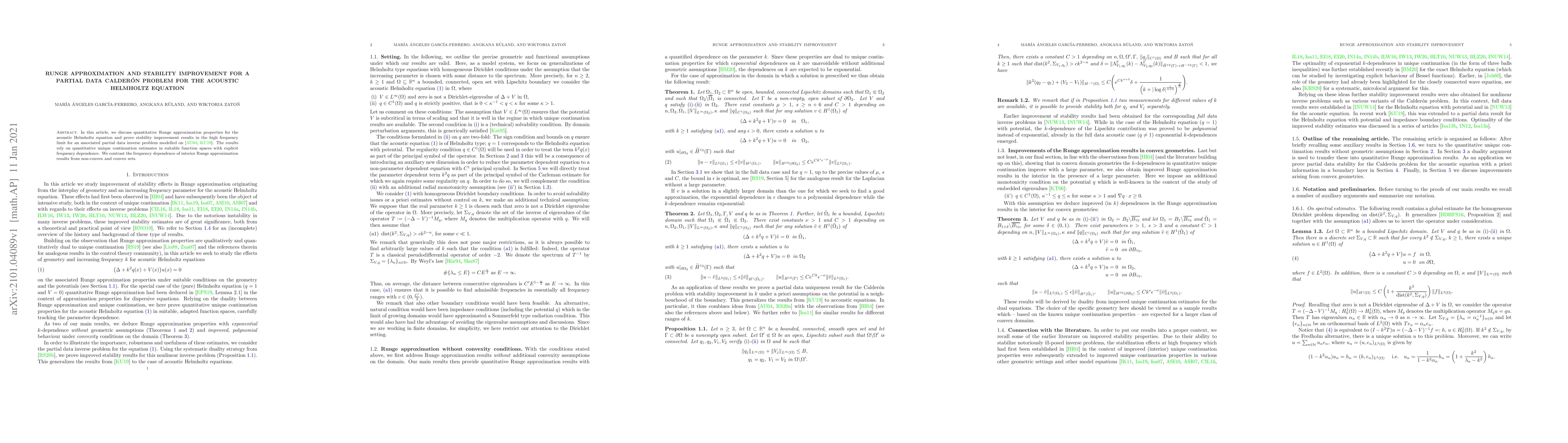 Thumbnail for Runge Approximation and Stability Improvement for a Partial Data
  Calder\'on Problem for the Acoustic Helmholtz Equation